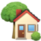 House With Garden emoji on Apple